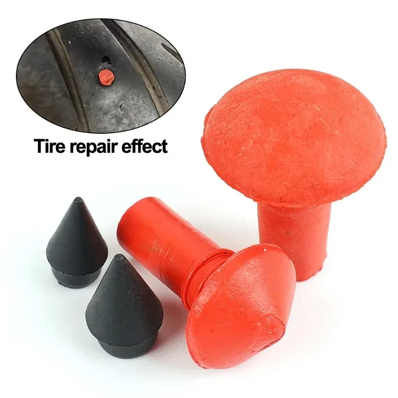 Mushroom Head Tubeless Tire Plug Rubber Strings Kit for Motorcycle Car ATV Bike Puncture Fix Emergency Puncture Repair Tool