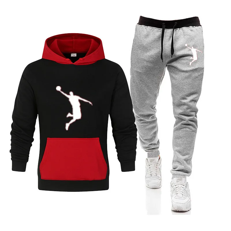 mens 2 piece set Fall Winter Fashion 2 Piece Activewear Men's Hoodie Sweatshirt + Pants Pullover Hoodie Activewear Set Casual Men's Clothes Size jogging suits for men Men's Sets