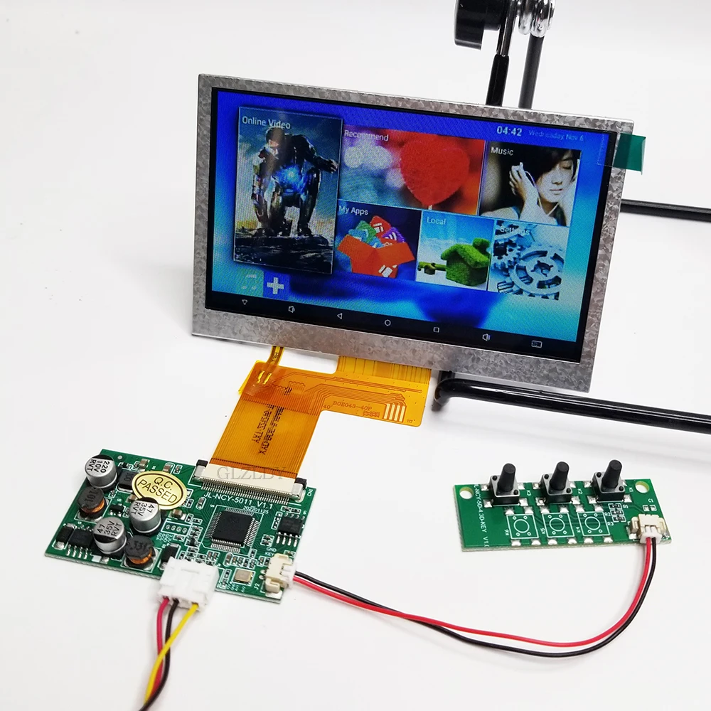 4.3 inch TFT LCD Display module Board kit NTSC/PAL screen display RCA AV for Industrial doorbell Car Display CCTV DIY Modify lcd screen display