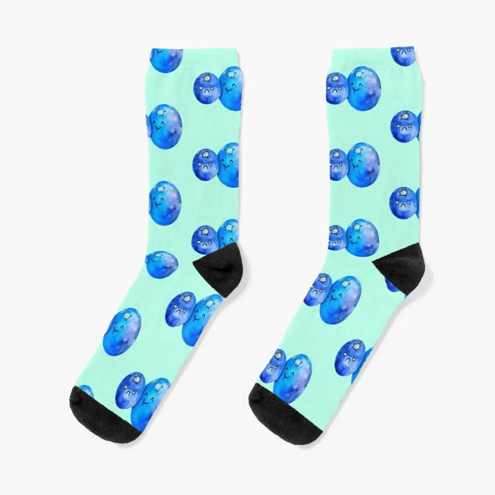 Blueberry Friends Socks hockey Cartoon characters socks new year socks sheer socks Men Socks Women's