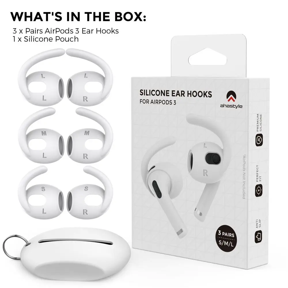 Nuevo más barato! Cubierta de silicona suave para auriculares Airpods Pro ,  Airpods 3, tamaño S/M/L, negro/blanco, 3 pares - AliExpress