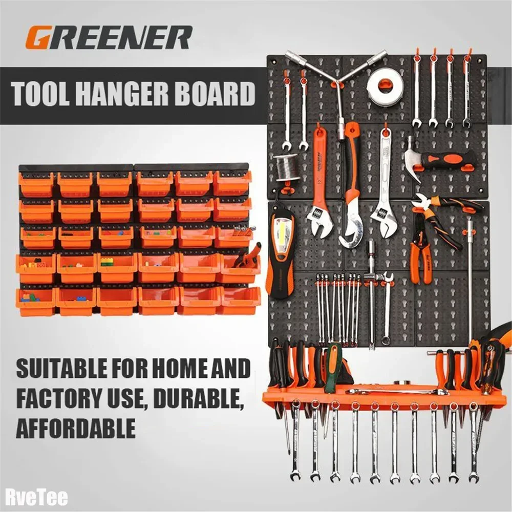 Tool Organizer Hardware Garage Tool Board Wall-Mounted Tool Hanging Board ToolBox with Hook Workshop Storage Rack Parts Storage Box Car