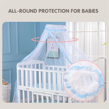 Moustiquaire Universelle Pliable pour Bébé, Lit Rond, Été, Nouveauté 1