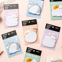 4Pcs/Lot Kawaii Cartoon Animal Ass Sticky Notes Cute Rabbit Dog Cat Bird Hip Memo Pad Notepads School Office Stationery Gifts 1