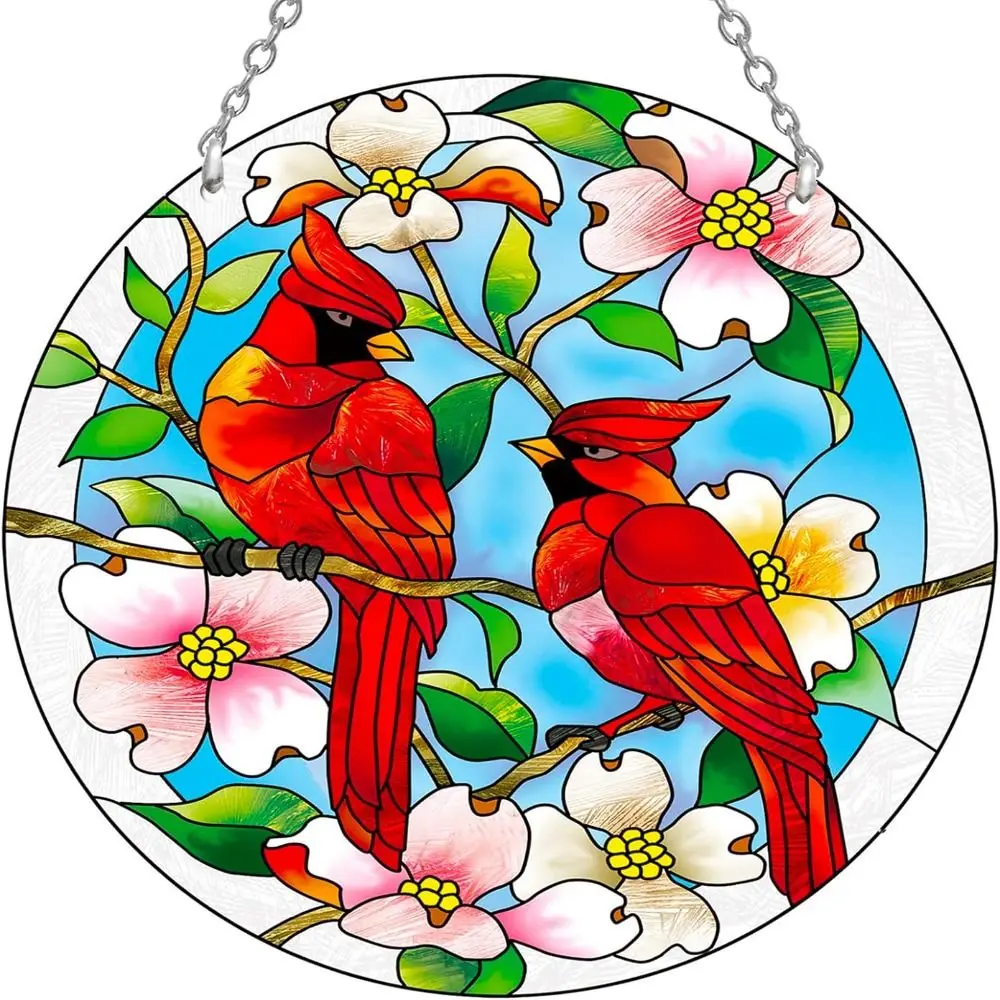 

Акриловое украшение для стен с птицами, красивое красное акриловое украшение для улицы, Креативные украшения для двора, акриловые украшения ручной работы для комнаты