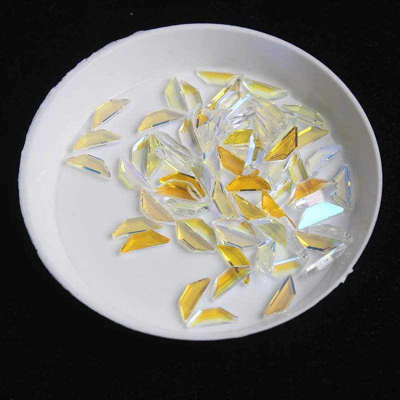 500 stücke Boutique Aurora flachen Boden Nail Art Strass Glas Kristall 3D Nagel dekoration mehrere Formen Großhandel – Detail 6