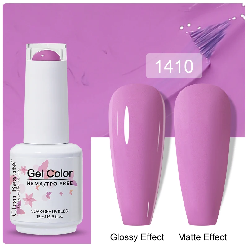 Clou Beaute 15ml Black Red Semi-Permanent Gel Nail Polish