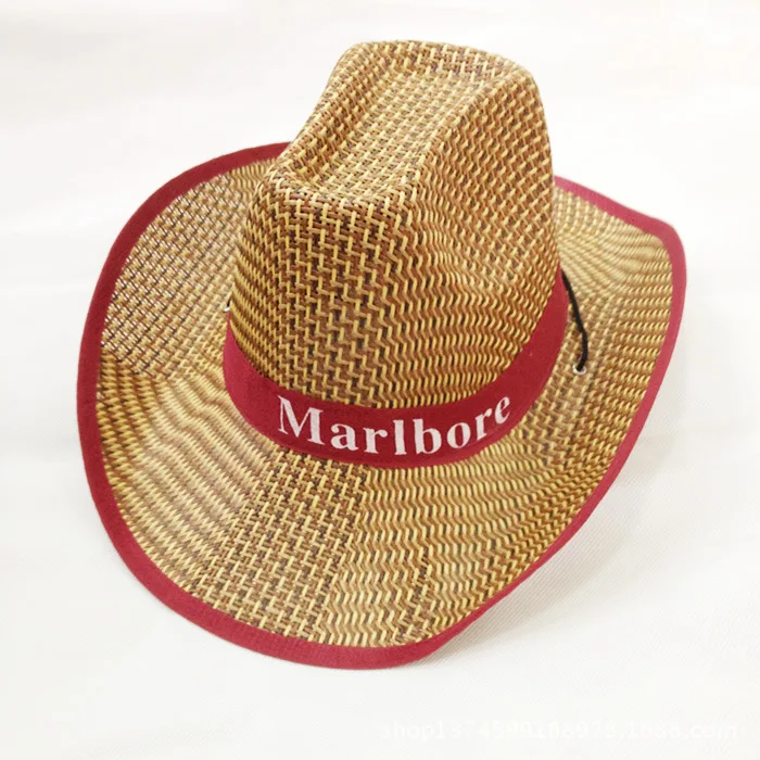 New Summer Wide Brim Straw Western Cowboy Hats Women Men Outdoor Beach Travel Sun Protection Hat Casual Unisex Panama Cap 4