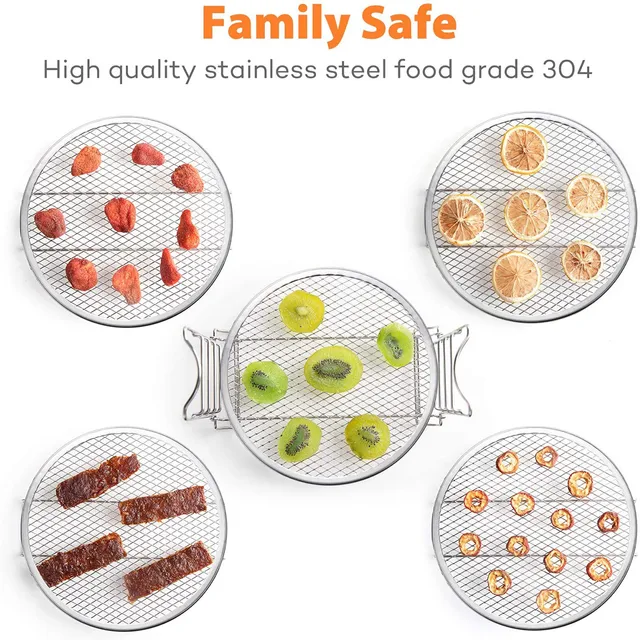 Dehidrator Állvány Rozsdamentes Acél Gőzös Air Sütő Tartozékok, Kompatibilisek Az Azonnali Edényű Levegő Ropogós Fedél 6 Quart - Image 5