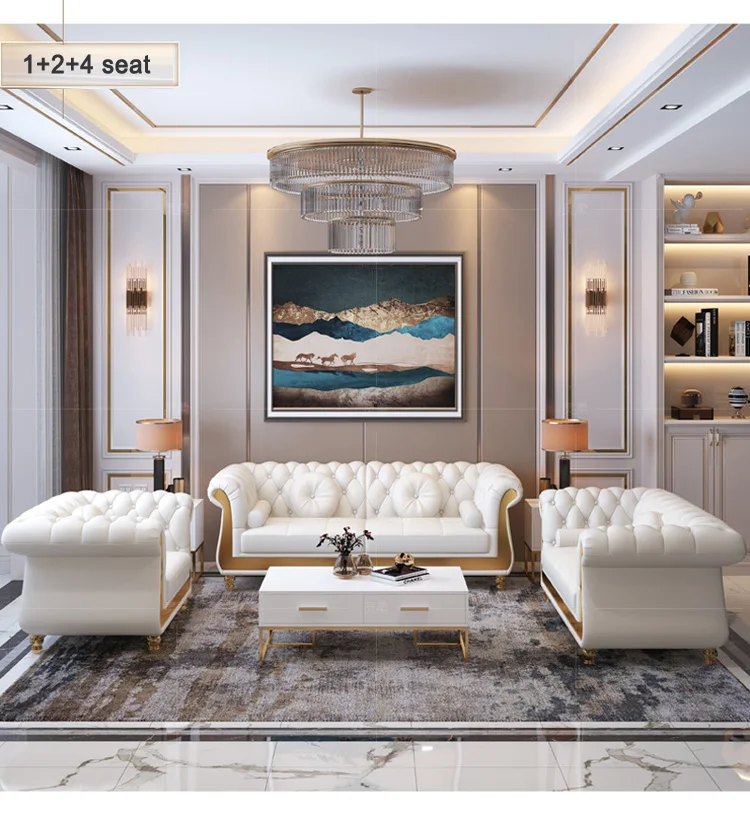 طقم كنب جلد