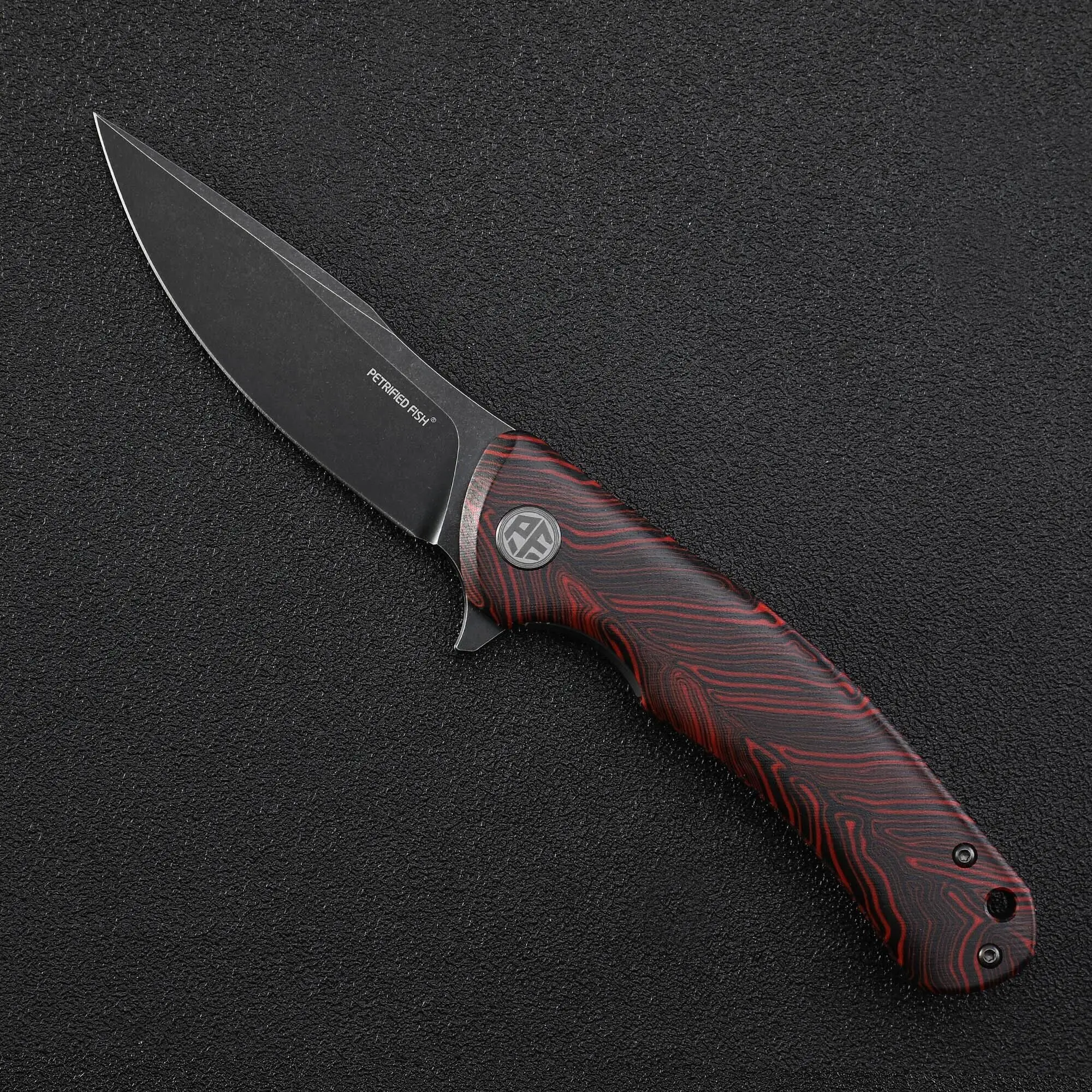 Petrified Fish PF949 Jackknife Folding Knife K110 Blade Steel Flax Handle Outdoor EDC Tool Camping Survival Hunting Knives 3