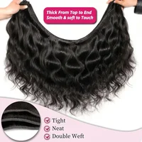 100% Cheveux Humains Brésiliens, Tissage Body Wave, 40 Pouces, Cheveux Vierge, 3 ou 4 Paquets, Extensions Brutes, Noir Naturel, Tissage au Crochet Birman 3