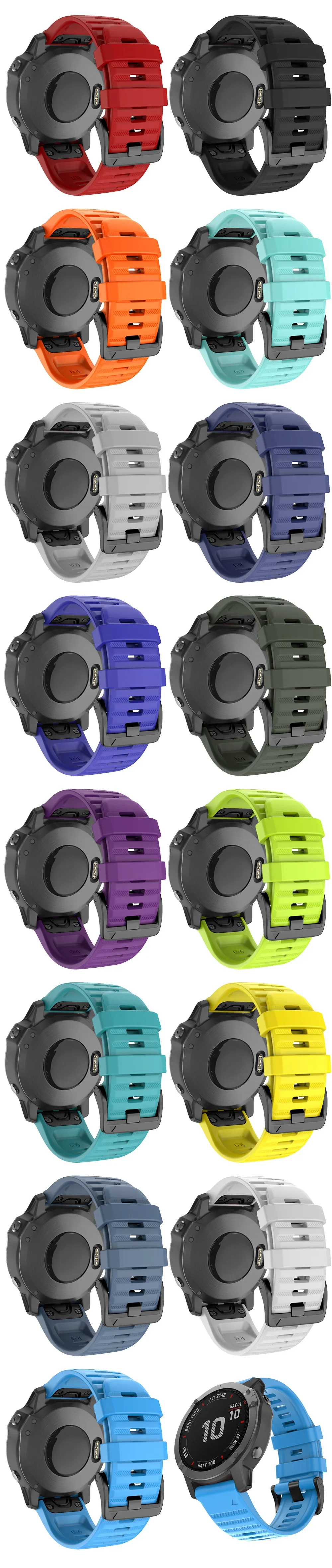 22 26 mm Silikon-Uhrenarmband für Garmin Fenix 7 7X 8 E 6X 6 Pro 5 5X Plus Epix Gen2 Enduro 3 Instinct 3 Solar-Schnellverschlussarmband – Detail 12