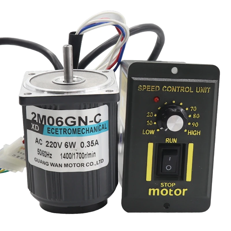 

220V AC motor 6W 0.13A speed 1400-2800 rpm, single-phase micro fast motor high-speed forward and reverse control small motor