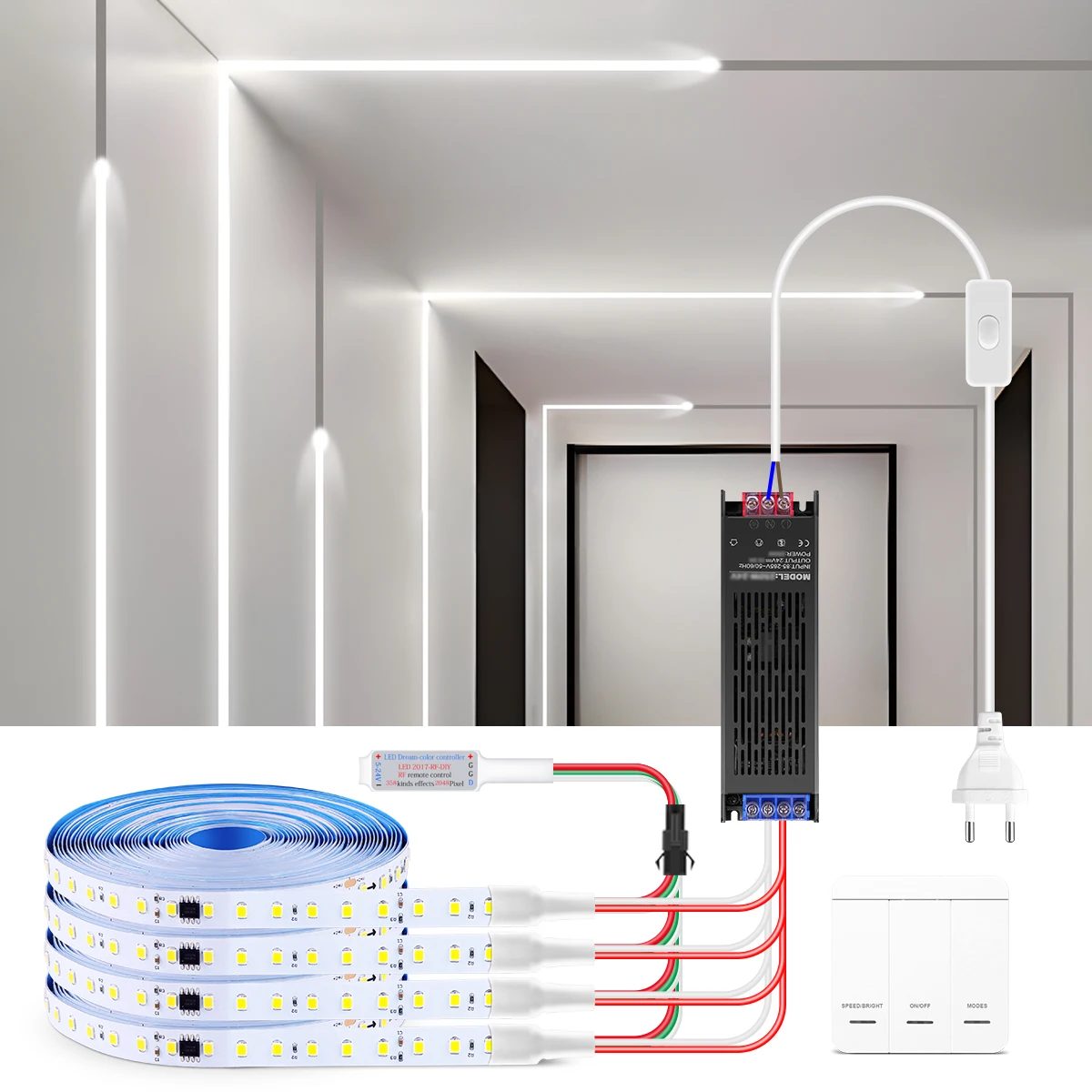 Enhanced RGB LED Strip Light 120LED/M 24V for Dynamic Room and Wall Decor