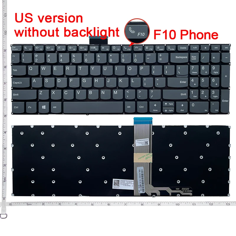 Clavier Azerty Français Rétroéclairage Pour Lenovo Ideapad V15-IKB/V15-IWL - Neuf KINPOWER