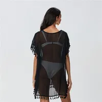 Women Beach Cover Up Lace Hollow Crochet Swimsuit Beach Dress Women 2025 Summer Cover-Ups Bathing Suit Ladies Beach Wear Tunic - Image 3