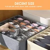 1/2/3 Pack Gray Sock Underwear Organizer Dividers 16/24/64 Cell Fabric Foldable Closet Organizers Storage Boxes for Storing Sock 3