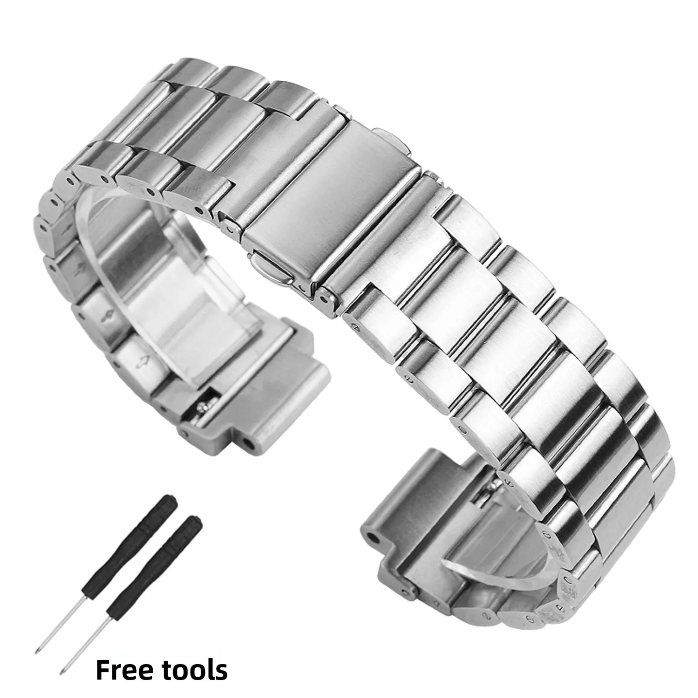 Stainless Steel Quick Release Watch Band - Men's Metal Replacement Strap