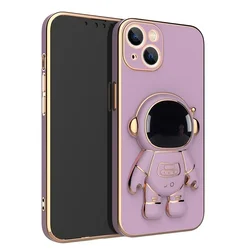 Astronaut Stand Holder Phone Case with Kickstand and Stylish Design for Realme C65 (Purple)