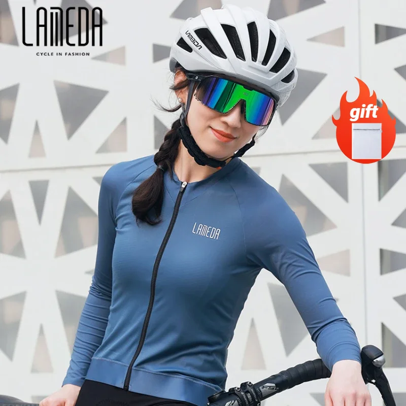 

Lameda Cycling Jersey Breathable Cycling Clothes For Women Skinny Fit Long Sleeve Jerseys Moisture Wicking Bicycles Jerseys