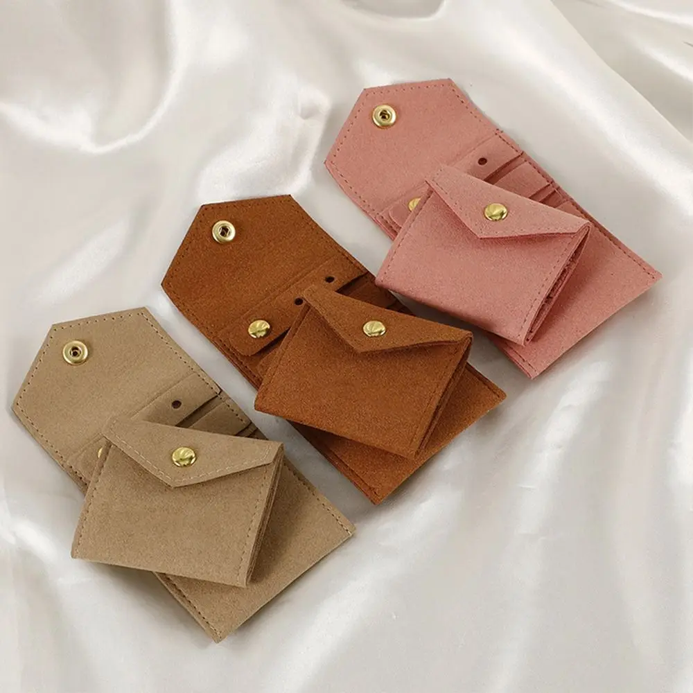Solid Color Velvet Jewelry Display Bag Portable Container Necklace Ring Bag Jewelry Display Jewelry Case Earring Organizer