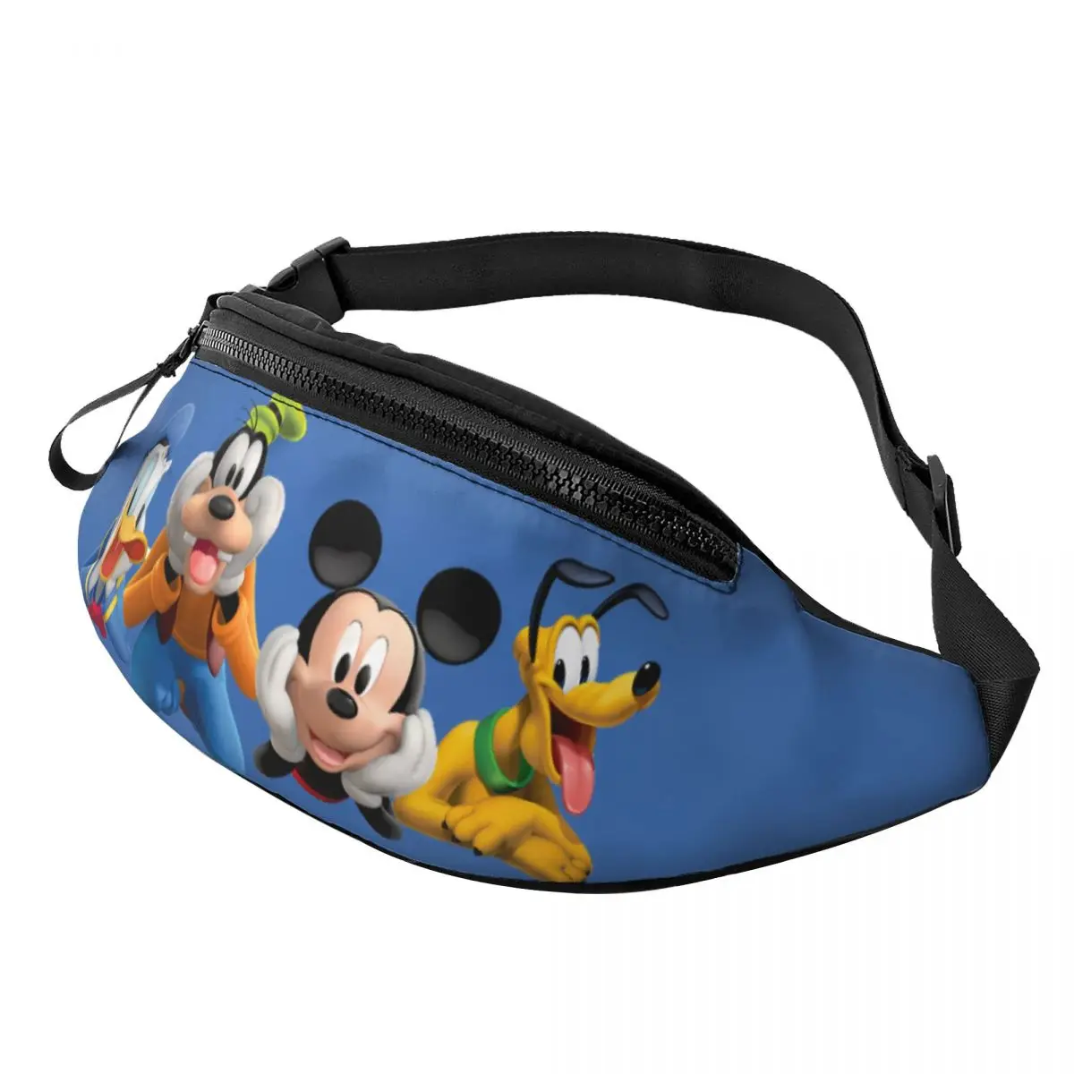 

Повседневная забавная сумка на заказ «Дональд Дак» для мужчин и женщин, поясная сумочка через плечо с Микки Маусом для велоспорта, кемпинга, телефона, денег