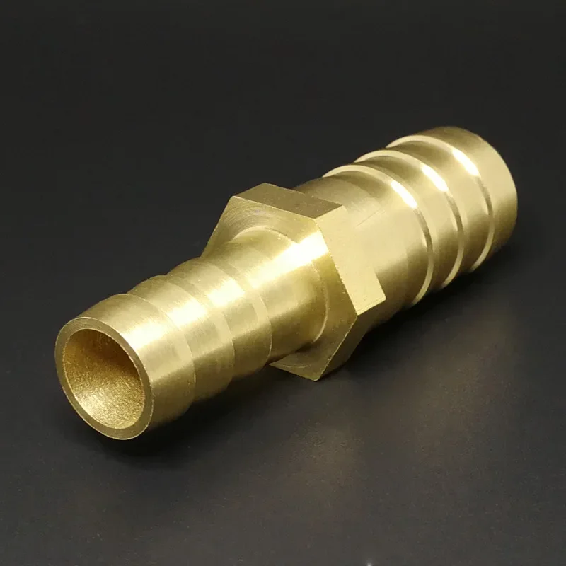 Brass Straight Hose Pipe Fitting Equal Barb Reducing Joint 4/6/8/10/12/14/19/25mm Gas Copper Barbed Coupler Connector Adapter