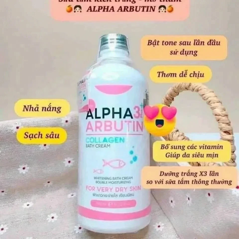 Alpha Arbutin 3 Plus Collagen Bath 350ml Brightening Moisturizes Fade Dark Skin Blemishes Evenly Skin Tone