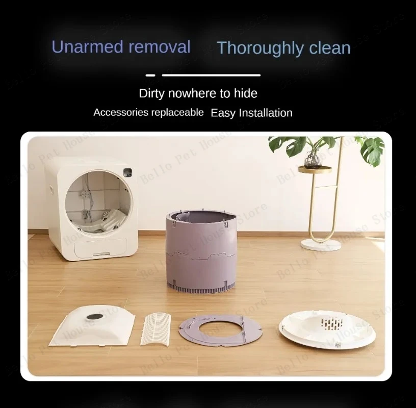 Automatic Smart Self-cleaning Cat Litter Box With App Control_voghion.com