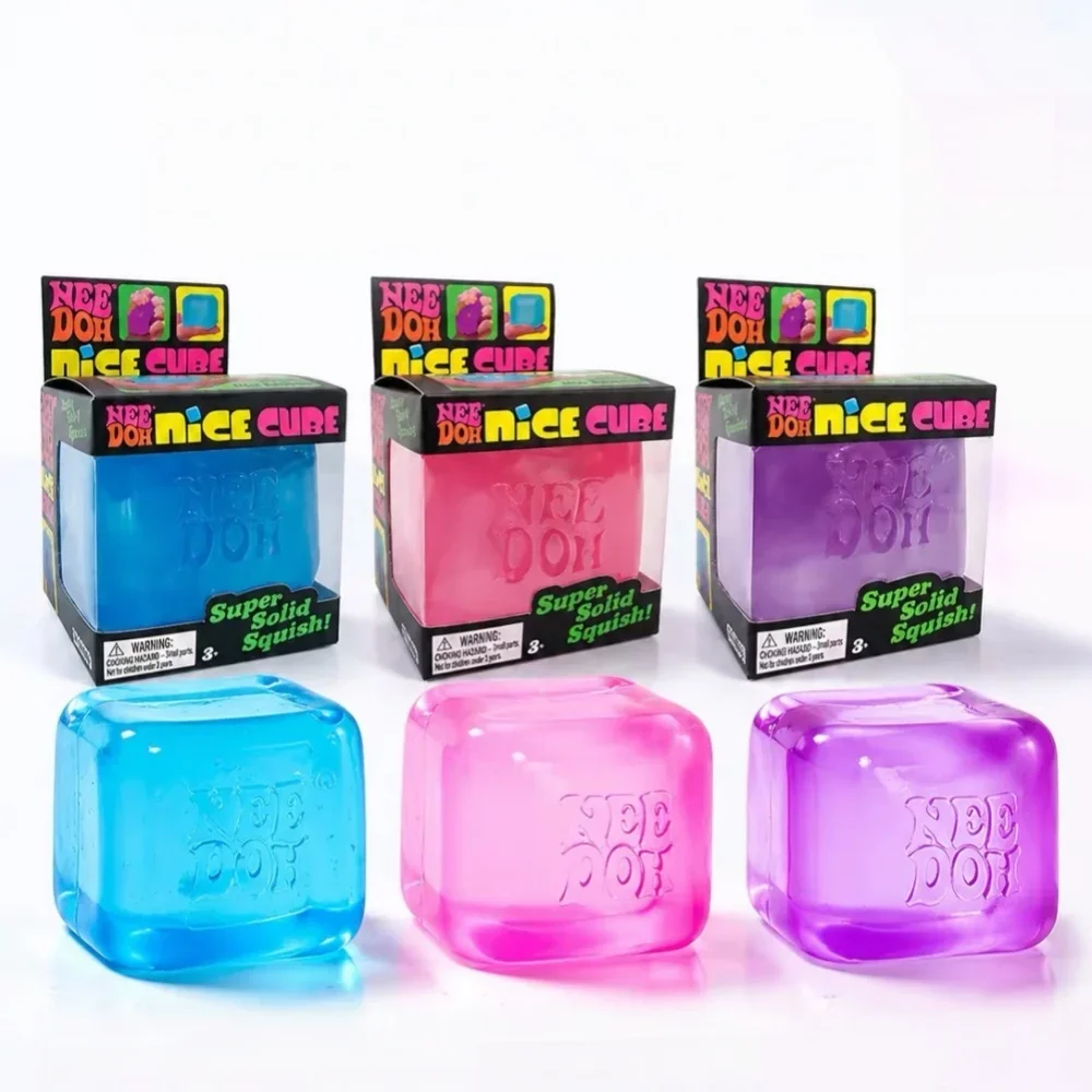 Needoh Nice Cube Sensory Toy - Anti-Stress Blocks & Pressure Relief Souvenir