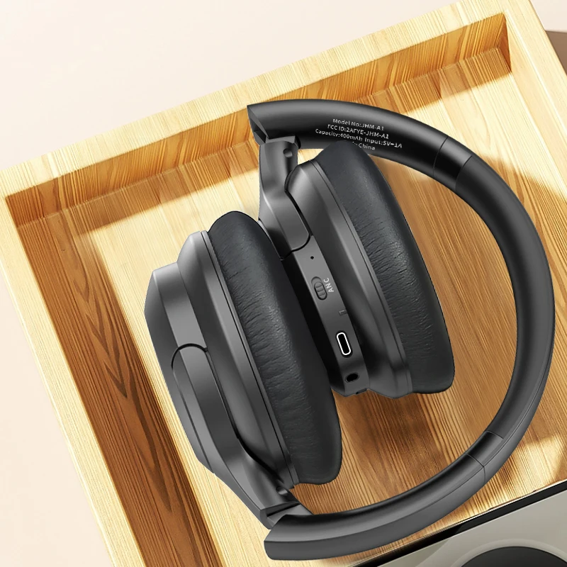 Paramita-anc Auscultadores com Cancelamento de Ruído a1 Wireless Bluetooth Over-ear Dobrável 400mah Jogos de Trabalho Esportivo Bt5.3 - Image 6