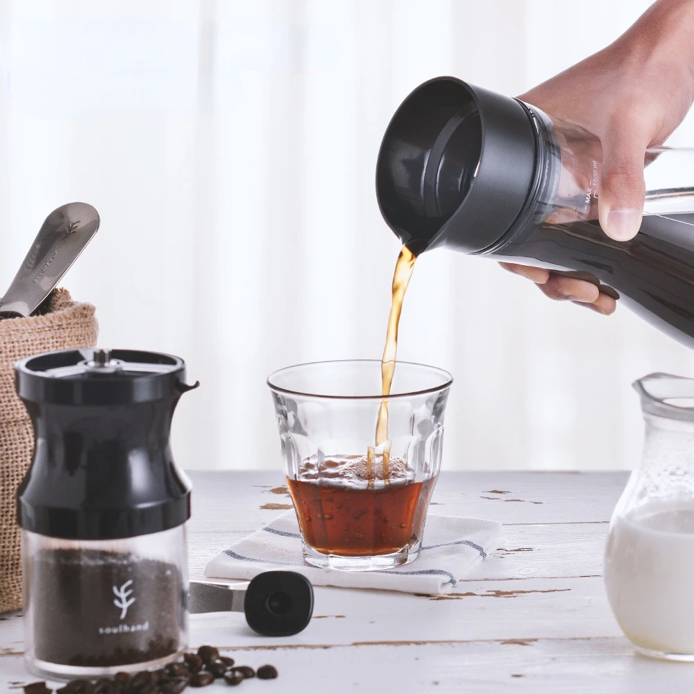 

1500ml Espresso Maker Cold Brew Iced Coffee Maker Dual Use Filter Coffee&Tea Pot Espresso Ice Drip Maker Glass Pots