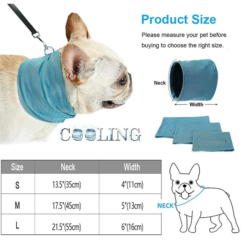 Cooling Neck Wrap Pcs Dog Cooling Bandanas, Cooling Scarf For