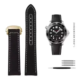 Premium Canvas Nylon Watchbands - Stylish and Durable with Multiple Size Options - 20mm (Black white - gold)