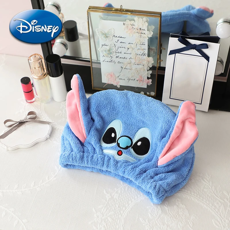 

Disney Stitch Hair Towel Toy Story Lotso Anime Figures Quick Dry Hat Super Absorbent Cap Bath Wrap Wipe Towels Girls Women Gifts