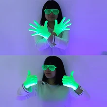  UV Light Party Decor Supplies Neon Streamer Fluorescent Garland Neon Straws Gloves Dark light Latex Balloon 