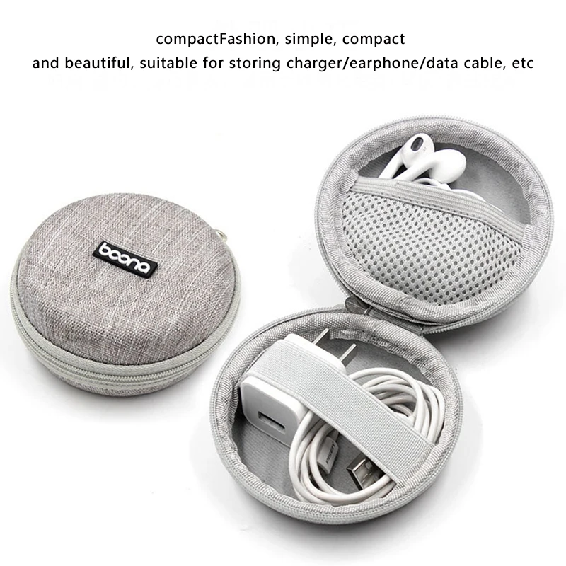 BOONA 휴대용 보관 가방, EVA 다기능 보관함, 데이터 케이블 충전기, USB 플래시 드라이브 이어폰 키 A