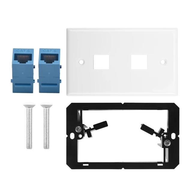 Ethernet Wall Plate With Low Voltage Mounting Bracket,Single Gang