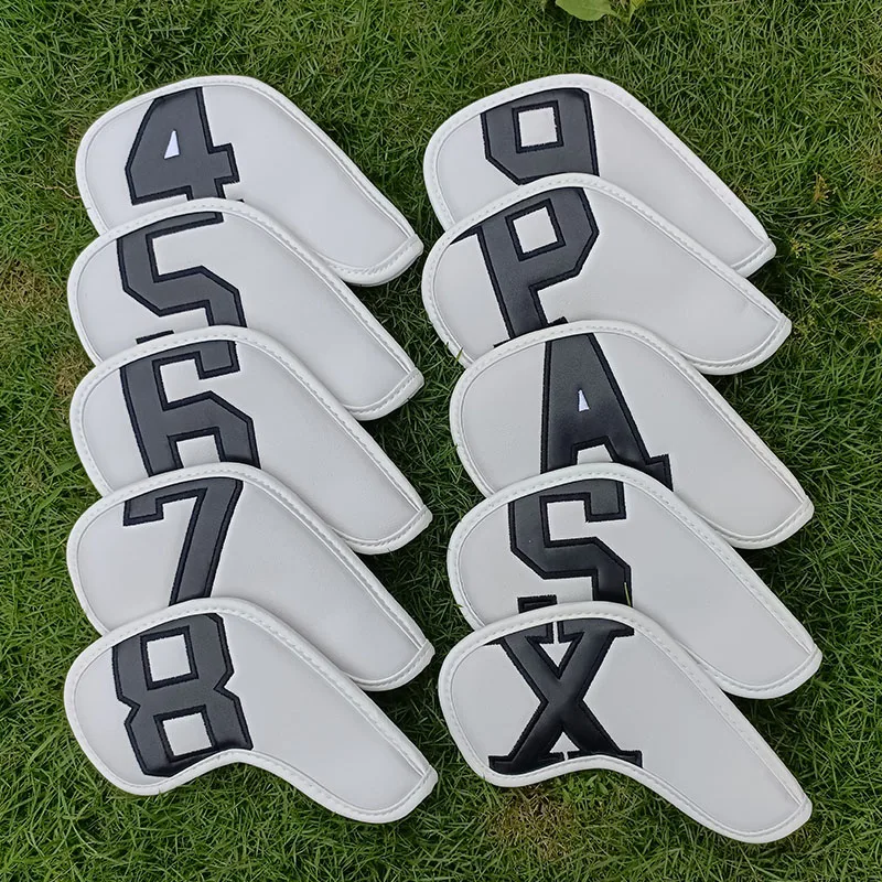 Couvre Tête Club De Golf 10 Pièces/lot Ensemble De Couverture De Tête De Fer De Golf, Protecteur Clubs De Golf