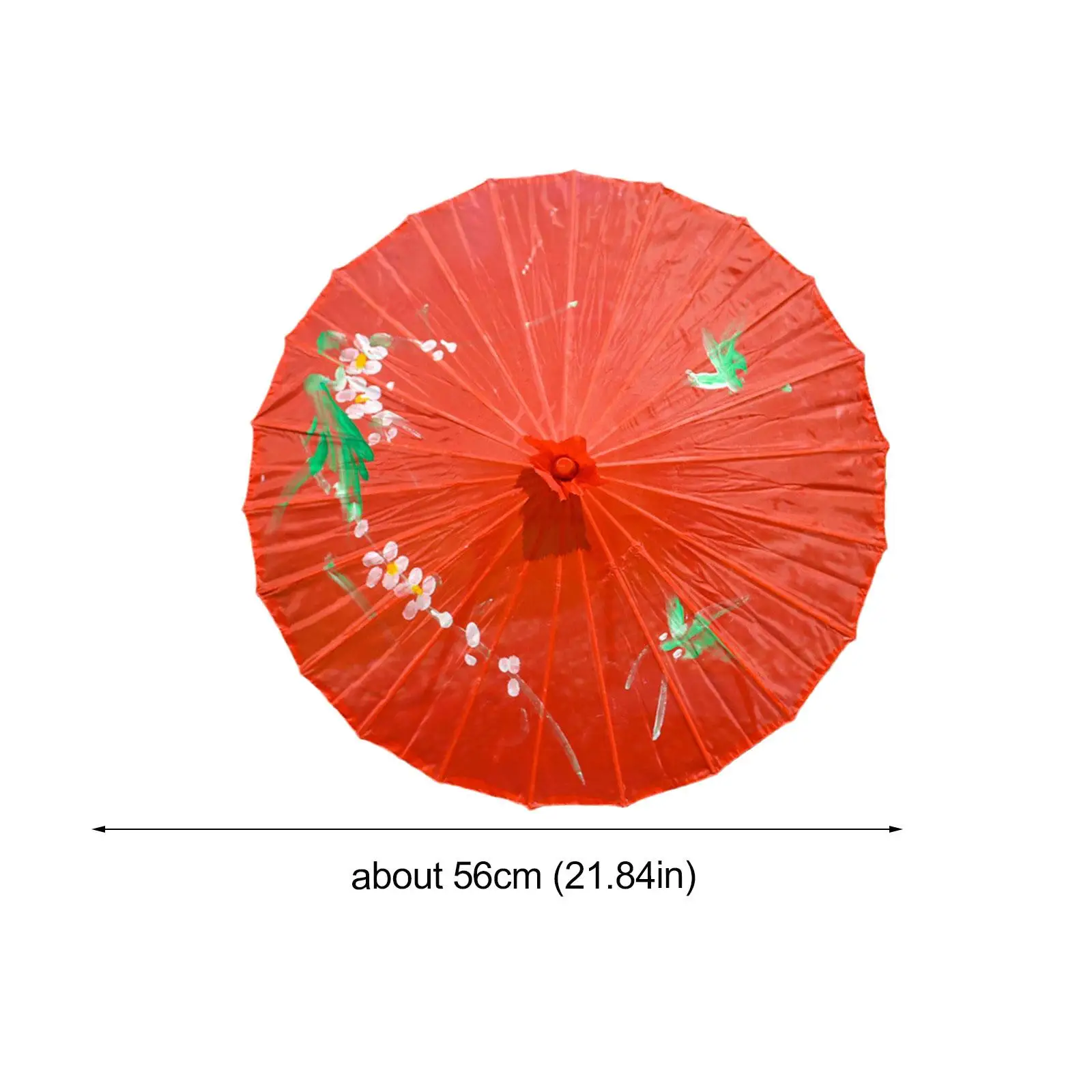 Paper umbrella Vintage Chinese Silk Oil Paper Umbrella Red Flower Bamboo Handle Wedding Decor Photo Parasol Dance Props Red