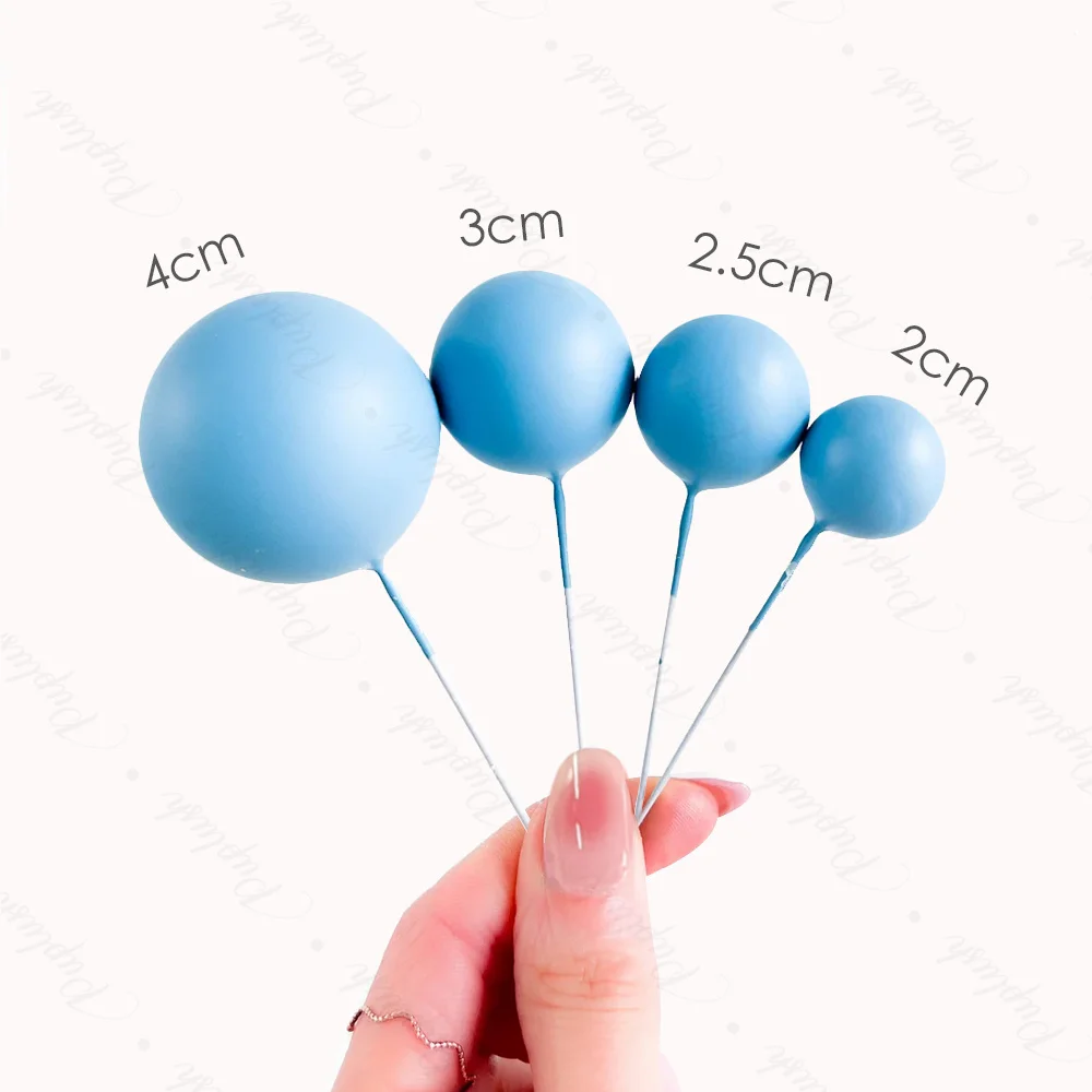 30 farben 20 stücke Kuchen Kugeln Dekoration Rosa Blau Gold Geburtstag Kuchen Topper DIY Hochzeit Baby Dusche Kuchen Dekorieren Zubehör – Detail 14