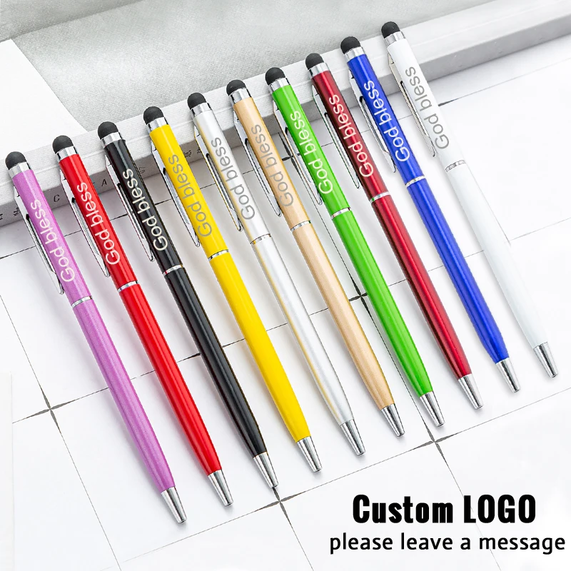Personalized Laser Custom Logo Metal Ballpoint Pen Capacitor Pen Touch Screen School Office Advertising Special Pens Stationery oem lcd screen and digitizer assembly part replacement for huawei mate 10 without logo gold