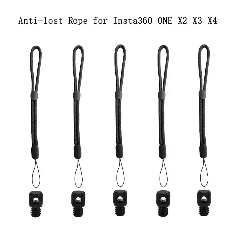 Wrist Hand Strap With 1/4 Screw for Insta360 X4 X3 X2 Light Weight Anti-Lost Lanyard Straps Hand Hanging Rope For DJI Pocket 2 3