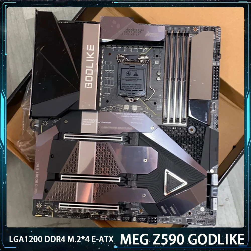 Meg Z590 Godlike Per Msi Lga1200 Ddr4 128G Sata3 * 6 M.2*4 Usb3.2 Supporto I9 E-Atx Scheda Madre Desktop Funziona Perfettamente Veloce Nave