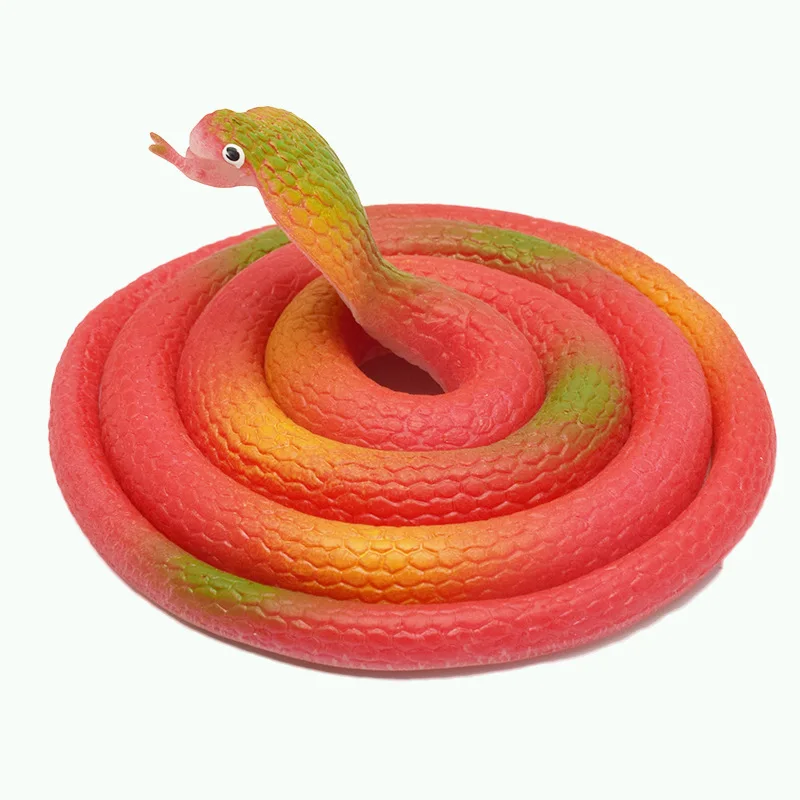 120cm Halloween Decoration Garden Props Prank Rubber Snakes Realistic Rubber Snakes Black Mamba Snake Simulation Toy Drama Props