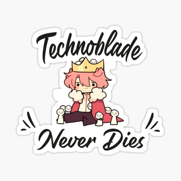 Technoblade Never Dies shirt' Sticker | Spreadshirt