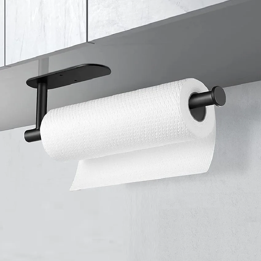 Paper Towel Holder Toilet Paper Holder No Drill Self Adhesive Stainless Steel