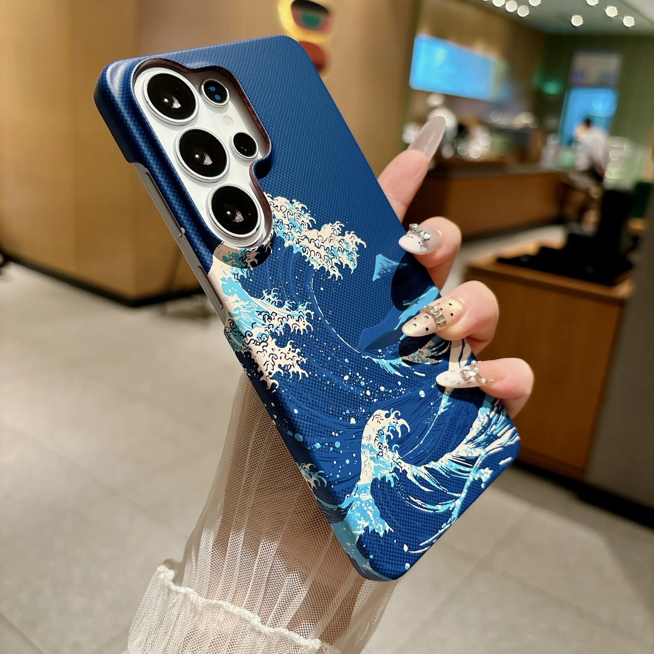 Frameless Slim Carbon Fiber Texture Plastic Phone Case