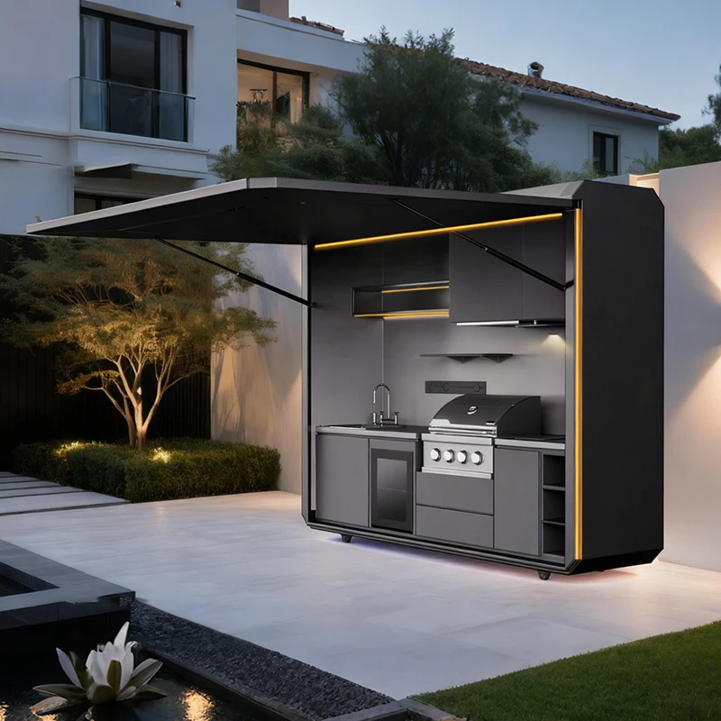 Custom Portable Outdoor Kitchen Island 1